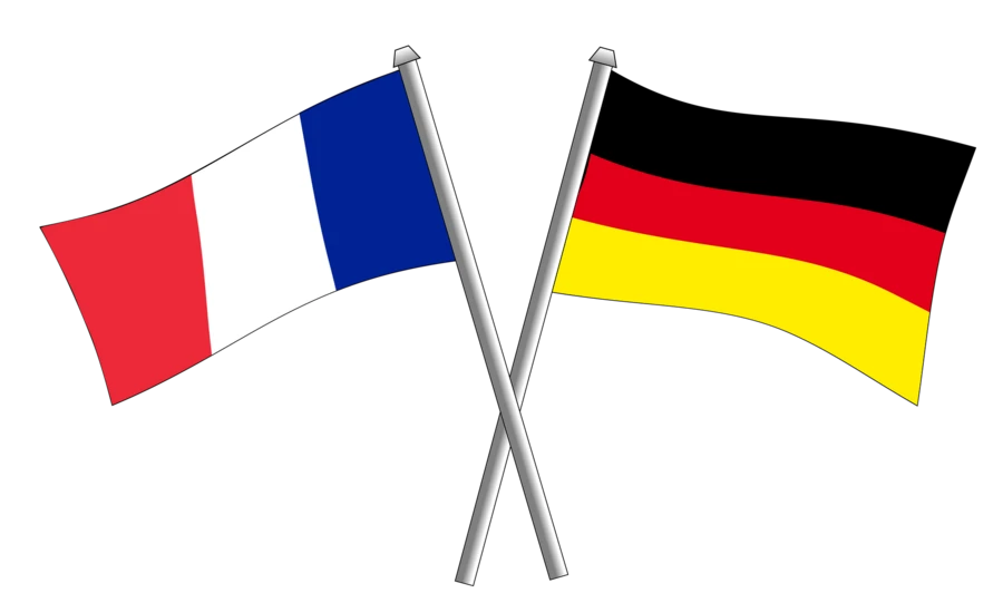 Deutschland-Frankreich Flaggen