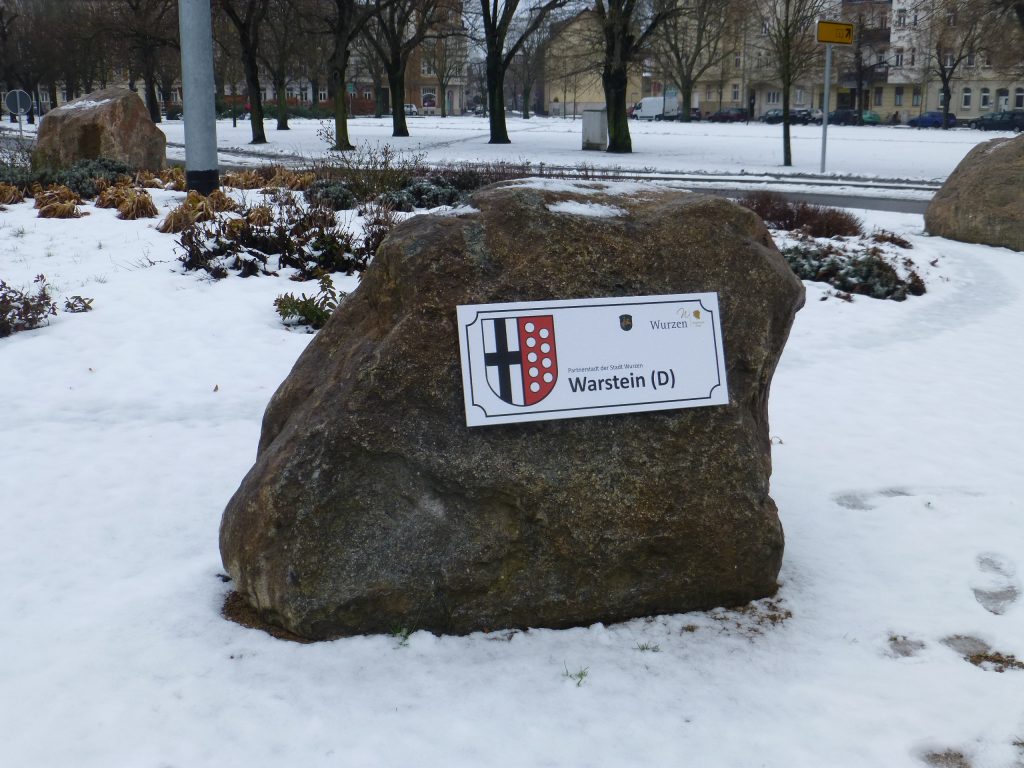 Wurzener Stein für die Partnerstadt Warstein